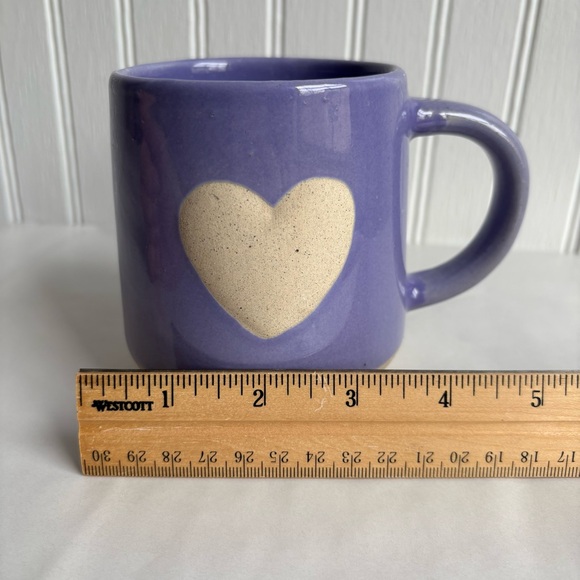 Purple Lavender ceramic heart mug 16 ounces  - Valentine ready! - Picture 11 of 12